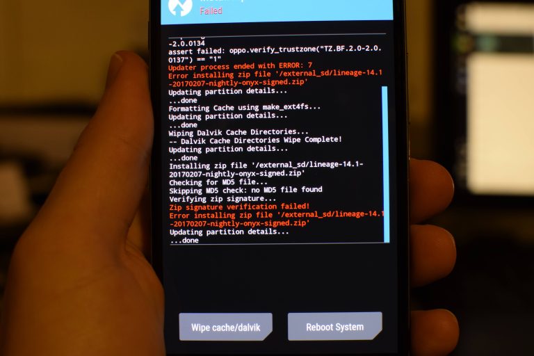 How To Fix Error 7 in TWRP And Other Custom Recovery